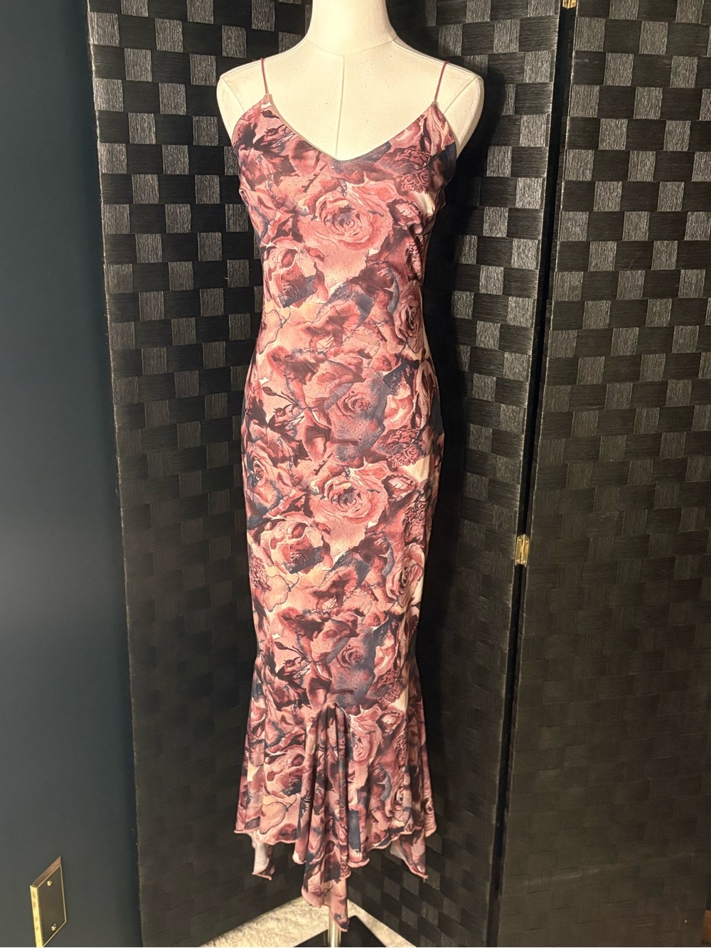 Windsor Bloom With A View Floral Ruffle Midi Slip Dress